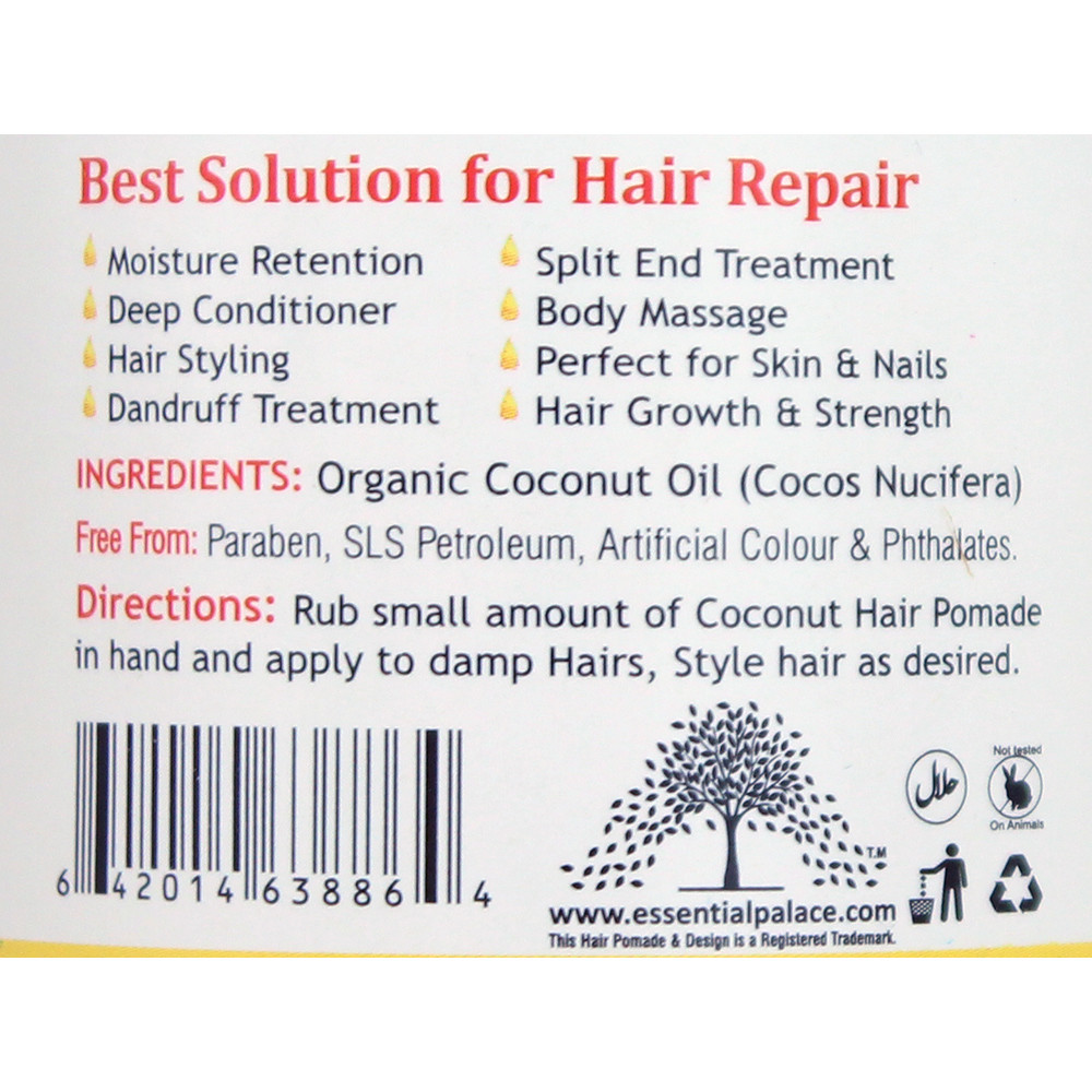 Organic Coconut Oil Hair Pomade Hair Care African Beauty Products