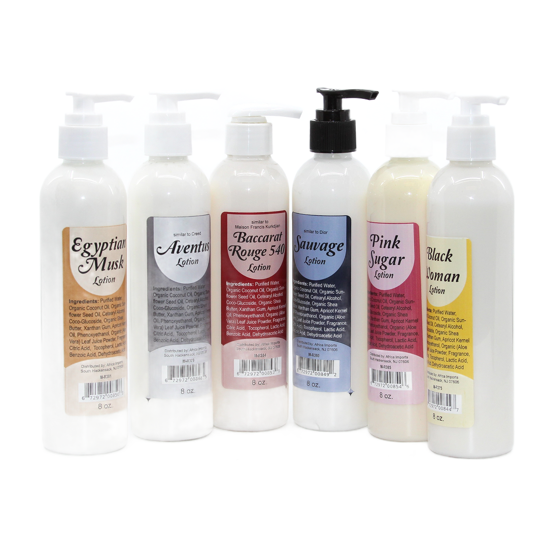 Set Of 6 Top Fragrance Lotions - Africa Imports