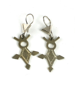 Tuareg Silver Earring - Cross Of Agadez