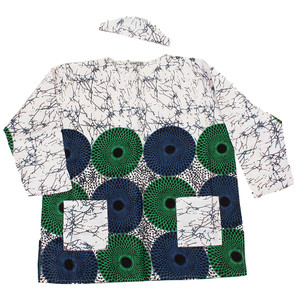 Buy Long-Sleeve Circle Print Dashiki: White