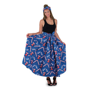 Blue Africa Long Skirt