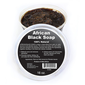 West African Black Soap Paste: 16 oz.