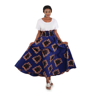Kenyan Long Skirt: Blue