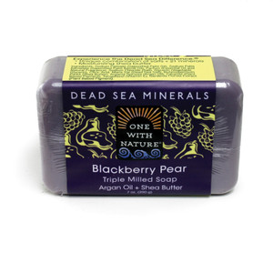 Dead Sea Minerals: Blackberry Pear Shea/Argan Soap - 7 oz.