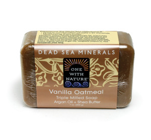 Dead Sea Minerals: Vanilla Oatmeal Shea/Argan Soap - 7 oz.
