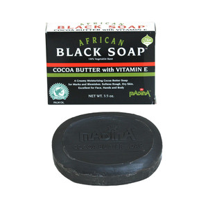 Madina: African Cocoa Butter Black Soap - 3½ oz.