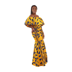 African-Made Peacock Elastic Dress