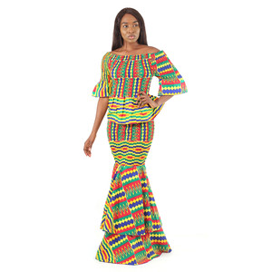 Kente 2-Piece Elastic Skirt Set