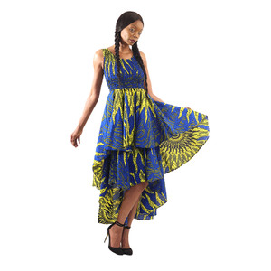 Blue Sun African Hi-Lo Tier Dress