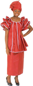 Buy Maroon Brocade Pleated Skirt Set