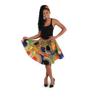 Traditional Patchwork Print Mini Skirt