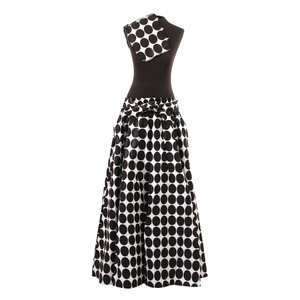White & Black - Polka Dot Maxi Skirt