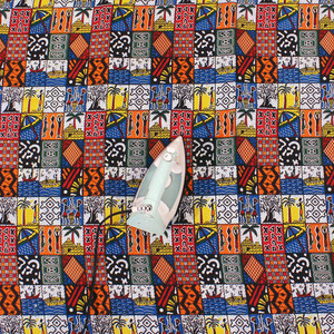 African Print Symbol Fabric
