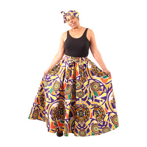 Mandala Print Maxi Skirt