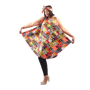 Buy Patchwork Print Umbrella Spring Dress