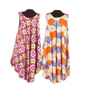 Set Of 2 African Print Umbrella Dresses