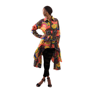 Buy Hi-Lo Button Shirt: Multi-Color Circles