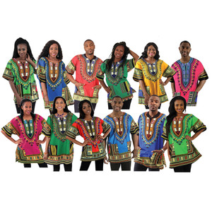 Set Of 12 Traditional Print Dashikis - Sizes