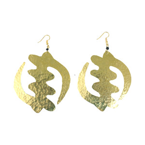 Over-Sized Brass Gye Nyame Earrings