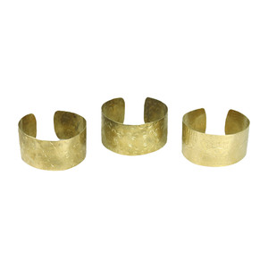 Set of 3 ASSORTED Brass Cuffs