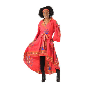 Buy Red Traditional Cold-Shoulder Dress