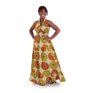Buy Sleeveless Circle Print Dress: Natural