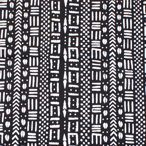 Mud Print Cowrie Shell Fabric: 6 Yds