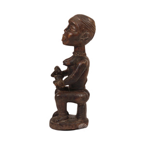 Chokwe Antique Fertility Wood Statue