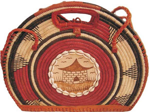 Burkina Bag Handbag with Flat Bottom