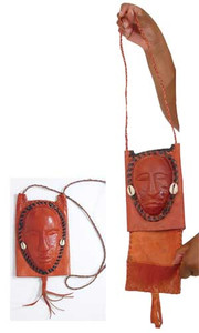 Neck Purse - Mask Design - Burnt Orange