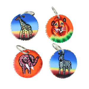 Buy Set Of 12 Round Leather Key Chains