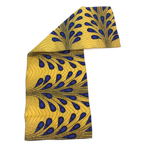 Peacock Print Head Wrap: Yellow