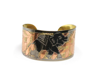 Brass & Copper Elephant Bracelet