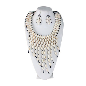 Kodi Cowrie Shell Tear Drop Jewelry Set