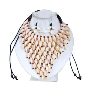 Cowrie Shell Necklace & Earrings Style-B