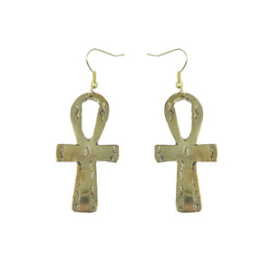 Buy Tuareg Gold Ankh Earrings