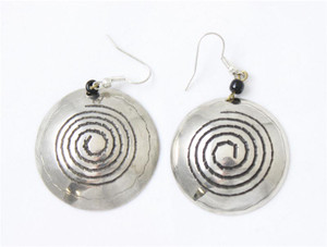 Silver Tuareg Spiral Earrings