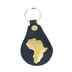 African Leather & Brass Key Chain - ASRT