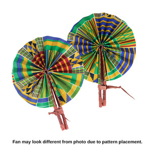 Kente Folding Fan: Print A