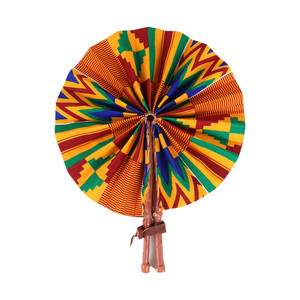 Kente Folding Fan: Print C