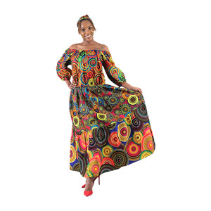 Traditional Print Princess Dress - Africa Imports