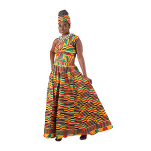 Kente Print Infinity Wrap Dress