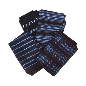 Buy Indigo Brocade Fabric - ASSORTED