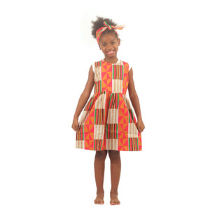 Pink Kente Children's Dress