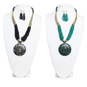 Sundial Pendant Necklace & Earring Set