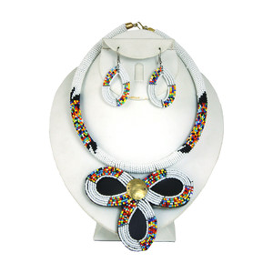 Buy Maasai Oval Brass Necklace and Earring