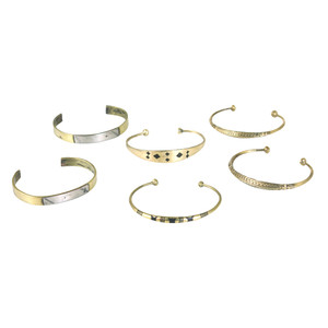 Set Of 6 Tuareg Bracelets - Gold