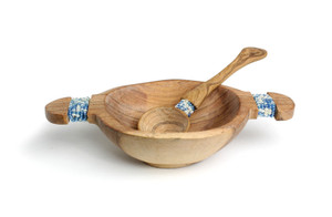 Wooden Bowl + Spoon: Round (4-6")