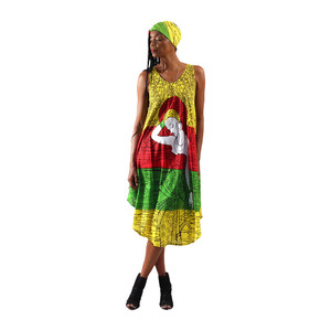 Rasta Kente Hoodie Dress - Rasta Gear Shop