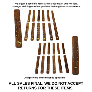 Set Of 12 DAMAGED Wooden Incense Burners